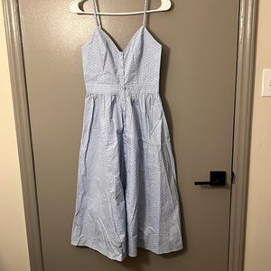 Light blue / dark blue dotted dress